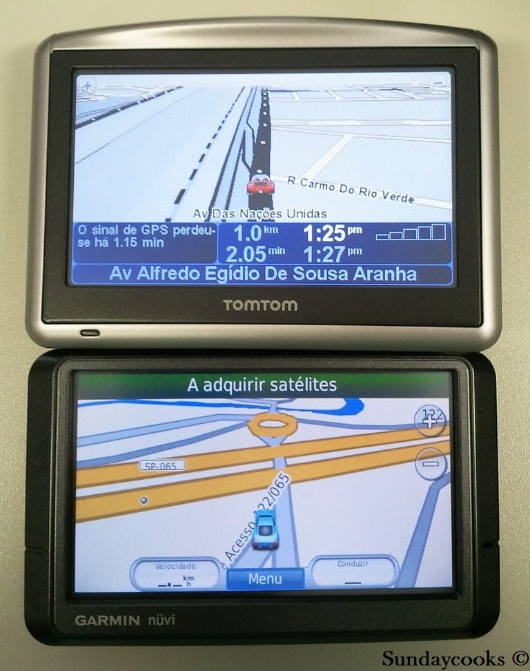 GPS Comparativo Lado A Lado Garmin Vs TomTom Sundaycooks