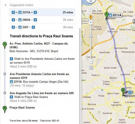 Google Maps Transit