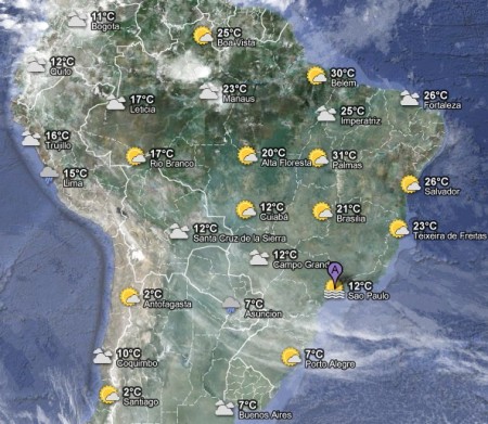 Google Maps Weather Previsão do Tempo