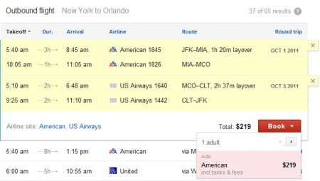 Google Flight Search Google Flight Search
