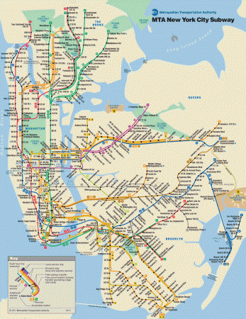 Mapa do metro de Nova York Mapa do metro de Nova York