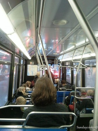 ônibus em Nova York - interior ônibus em Nova York - interior