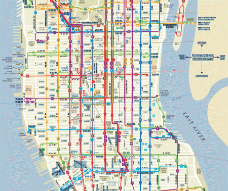 Mapa dos ônibus em Nova York Mapa dos ônibus em Nova York