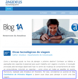 Amadeus - Dicas tecnológicas de viagem / Viajante especialista Amadeus - Dicas tecnológicas de viagem / Viajante especialista