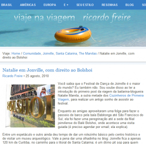Natalie em Jonville, com direito ao Bolshoi Natalie em Jonville, com direito ao Bolshoi