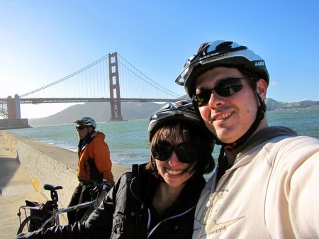 Andando de bicicleta em São Francisco