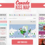 Canada Kiss Map: mapeando beijos pelo mundo