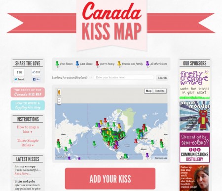 Canada Kiss Map