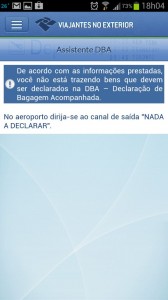 Viajantes no exterior - Assistente DBA - nada a declarar Viajantes no exterior - Assistente DBA - nada a declarar
