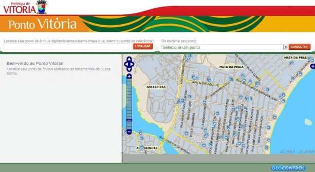 Pontos de ônibus no mapa Pontos de ônibus no mapa