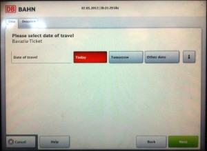 Como comprar o Bayern Ticket - Selecione a data Como comprar o Bayern Ticket - Selecione a data