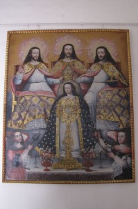 Boleto religioso de Cusco - sincretismo na pintura