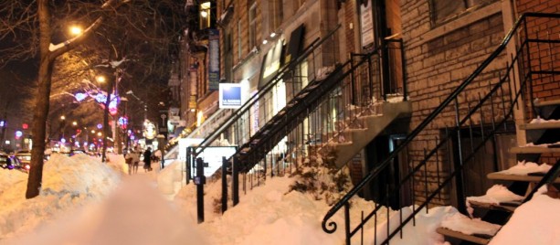 Mercados em Montreal - Um pouco de neve Mercados em Montreal - Um pouco de neve