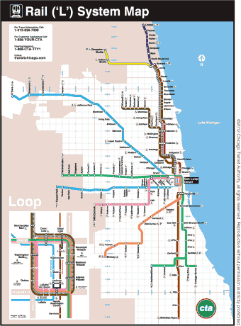 Metrô de Chicago - mapa da CTA