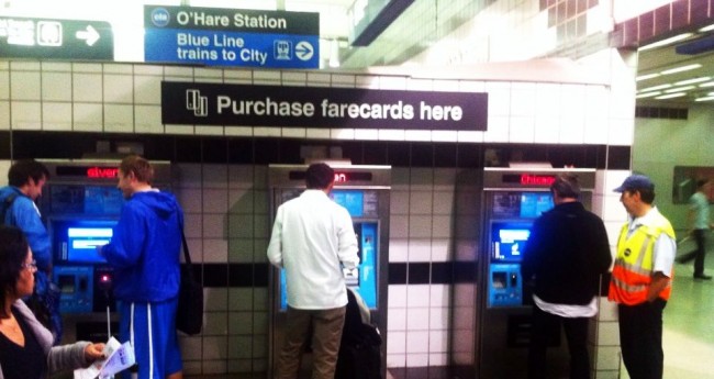 Metro de Chicago - Ventra Card - Novas máquinas