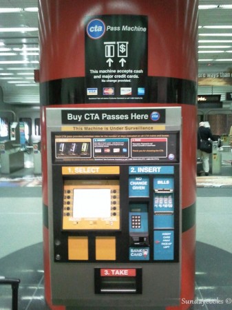 metrô de chicago - máquina de compra de passes do aeroporto