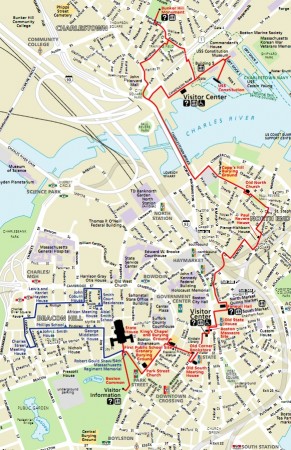 Boston Freedom Trail Mapa