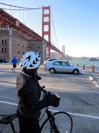 Roteiro de bicicleta por São Francisco - Golden Gate Bridge por baixo