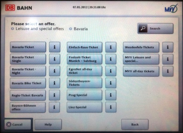 Como comprar o Bayern Ticket - Bavaria-Ticket
