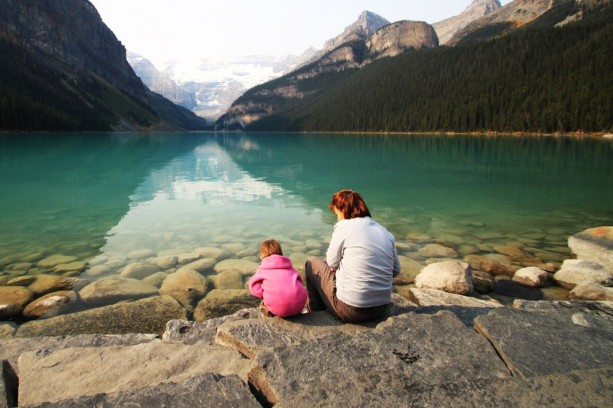 Lagos do Canadá - Lake Louise, uma mãe e uma filha :D