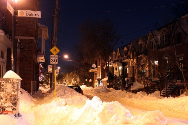 Transporte em Montreal - Essa não é uma boa rua para tentar pegar um táxi