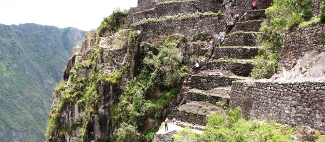 Machu Picchu - Descendo as escadas