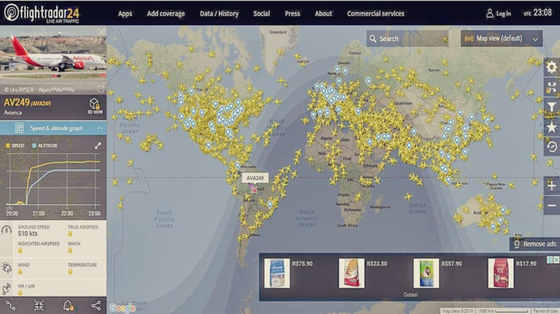 flightradar24 radar ao vivo 200 mil voos