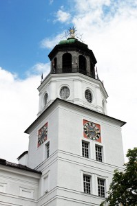 Roteiro de Salzburg - relógio na torre