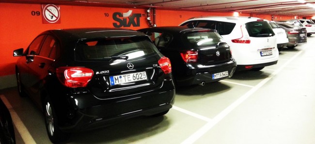 Como alugar carro na Alemanha - Estacionamento da Sixt em Frankfurt