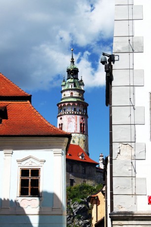Cesky Krumlov UNESCO - Mais uma visão da torre do castelo