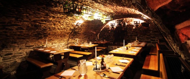 Cesky Krumlov UNESCO - Interior de um restaurante típico