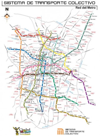 Como usar o metrô da Cidade do México - mapa