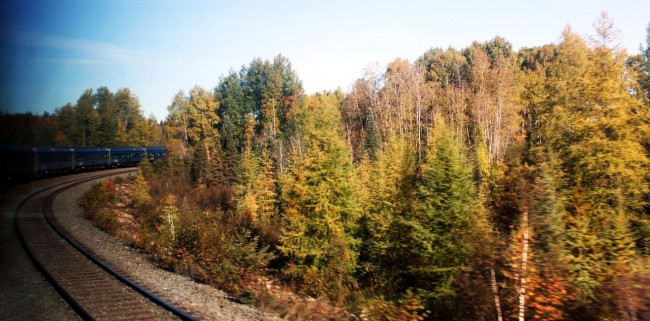 Viajar de trem no Canadá - The Canadian - paisagem da ferrovia