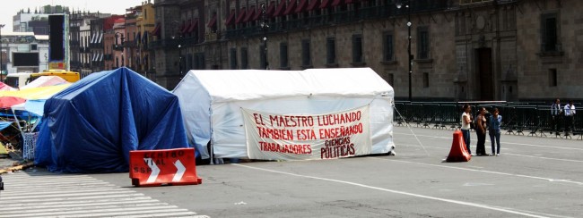 Zocalo Centro Histórico da Cidade do México - Occupy dos Professores