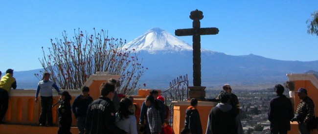 Puebla - Vista do Vulcão Popocatéptl