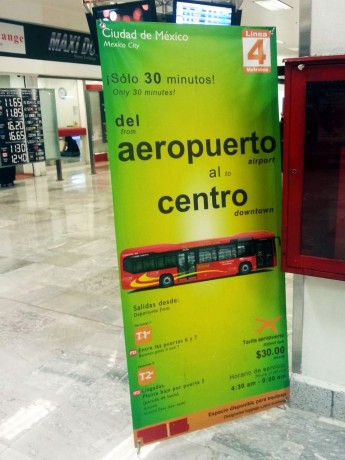Como ir do aeroporto ao centro da Cidade do México - Ônibus Executivo