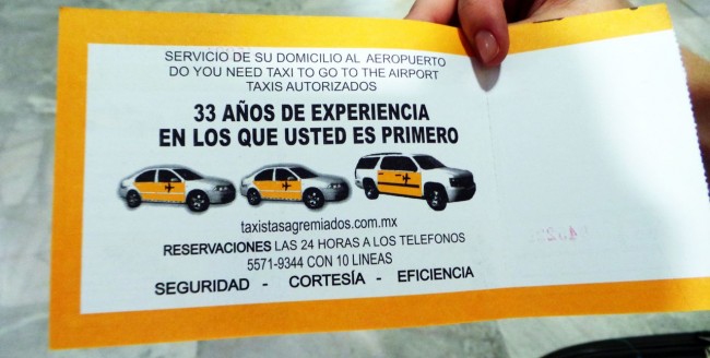 Como ir do aeroporto ao centro da Cidade do México - Boleto de táxi Sitio 300 2