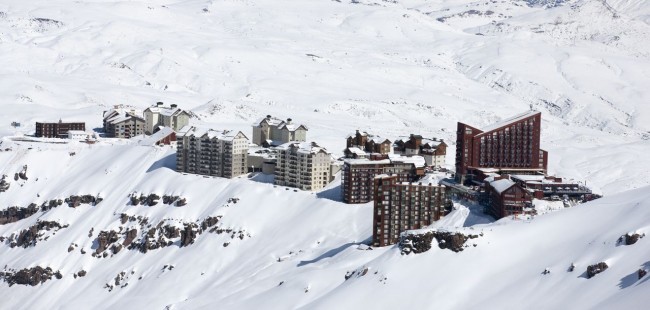 Guia de Valle Nevado - Complexo do resort no meio da montanha 2