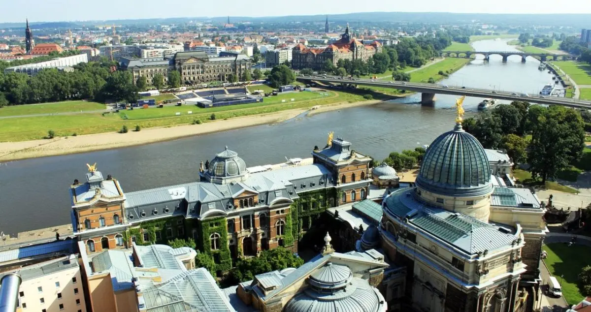 Dicas de viagem a Dresden - Cidade Velha Alstadt Vista do alto da Frauenkirche