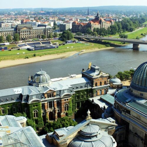 Dicas de viagem a Dresden - Cidade Velha Alstadt Vista do alto da Frauenkirche