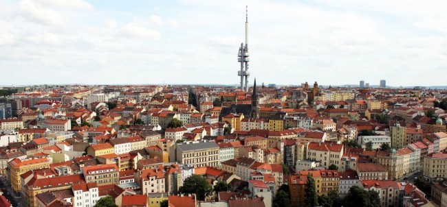 De onde ver Praga do alto - Torre da TV 3