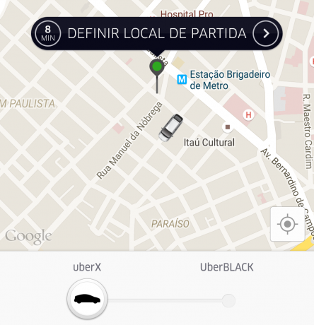 Como usar o Uber - UberX em São Paulo