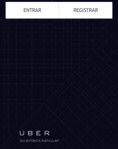Como usar o Uber - tela inicial