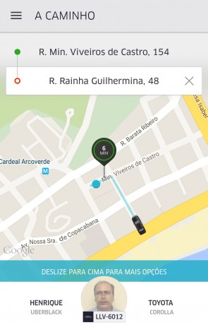 Como usar o Uber - aguardando o motorista