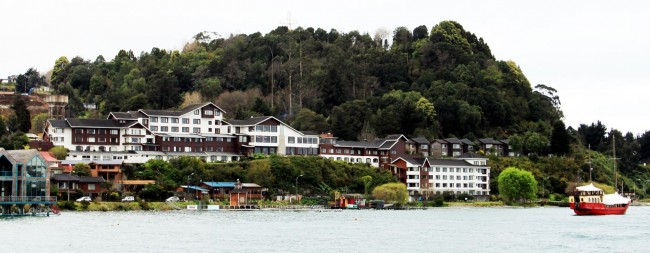 Onde ficar em Puerto Varas - vista do hotel Cabañas del lago