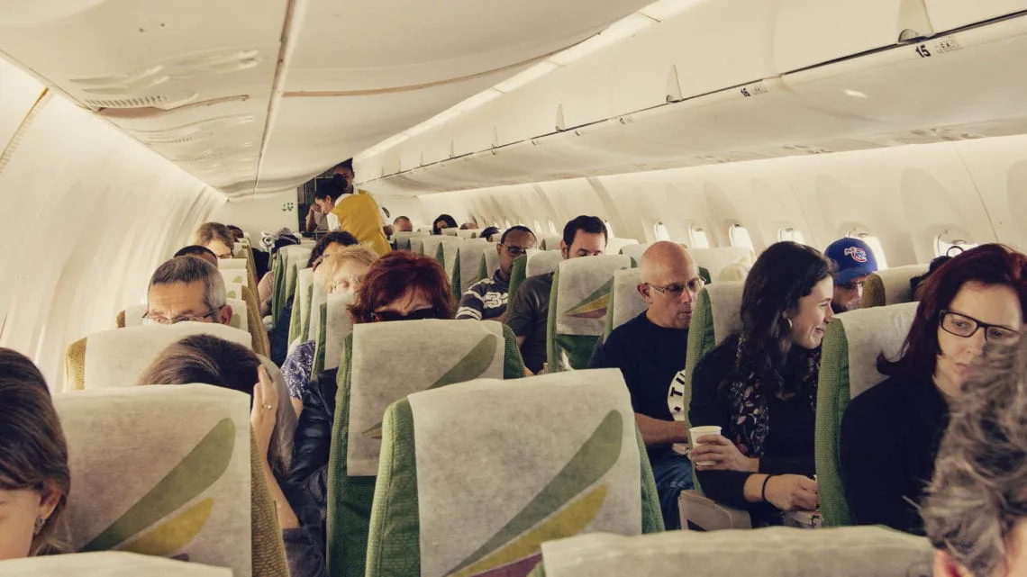 Por dentro do avião da Ethiopian Airlines