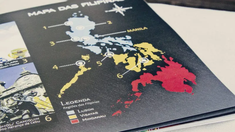 Mapa de regiões das Filipinas