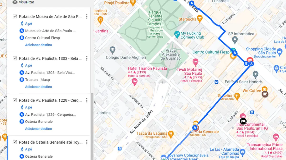 Como fazer roteiros de viagem com o Google Maps 14