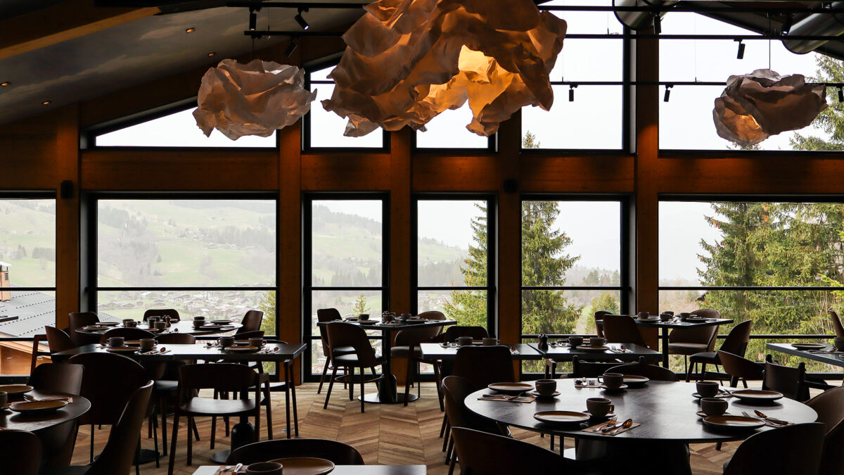 L'Arboisie Hotel Megève: restaurante e espaço para café da manhã